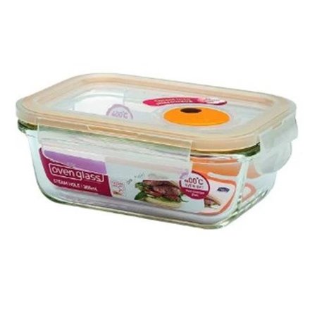 LOCK & LOCK Lock & Lock LLG422T 13 oz Purely Better Vented Glass Food Storage Container; Clear LLG422T